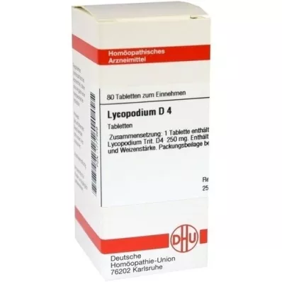 LYCOPODIUM D 4 tablets, 80 pcs LYCOPODIUM D 4 tablets, 80 pcs