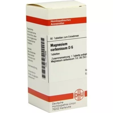 MAGNESIUM CARBONICUM D 6 tablets, 80 pcs MAGNESIUM CARBONICUM D 6 tablets, 80 pcs