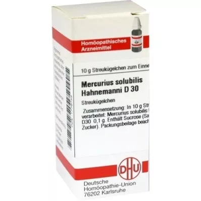 MERCURIUS SOLUBILIS Hahnemanni D 30 globules, 10 g