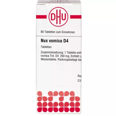 NUX VOMICA D 4 tablets, 80 pcs
