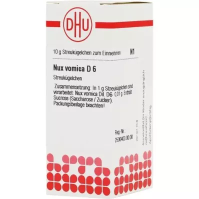 NUX VOMICA D 6 globules, 10 g NUX VOMICA D 6 globules, 10 g