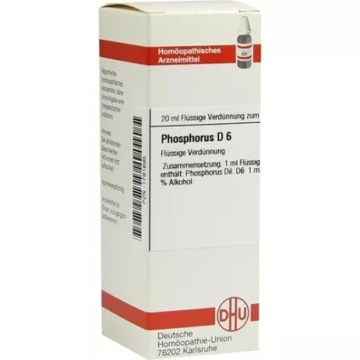 PHOSPHORUS D 6 Dilution, 20 ml