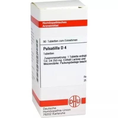 PULSATILLA D 4 tablets, 80 pcs