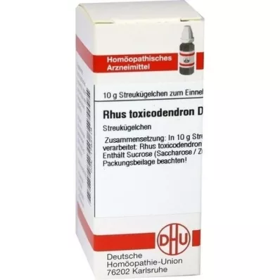 RHUS TOXICODENDRON D 4 globules, 10 g