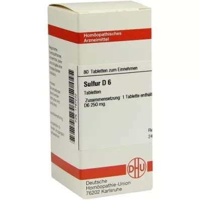 SULFUR D 6 tablets, 80 pcs