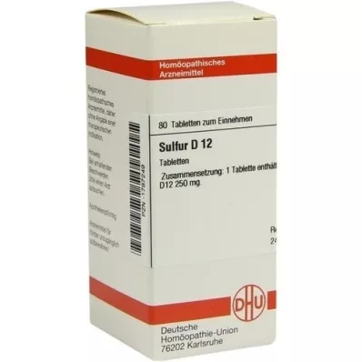 SULFUR D 12 tablets, 80 pcs
