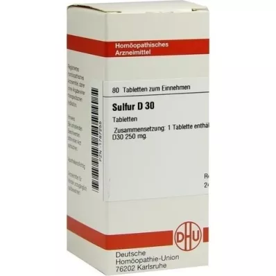 SULFUR D 30 tablets, 80 pcs