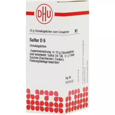 SULFUR D 6 globules, 10 g SULFUR D 6 globules, 10 g
