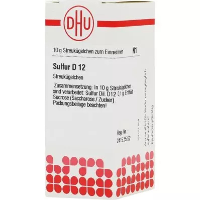 SULFUR D 12 globules, 10 g SULFUR D 12 globules, 10 g