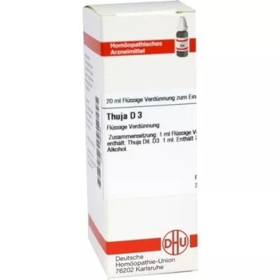 THUJA D 3 dilution, 20 ml