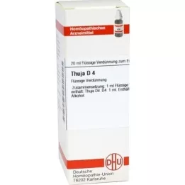 THUJA D 4 dilution, 20 ml