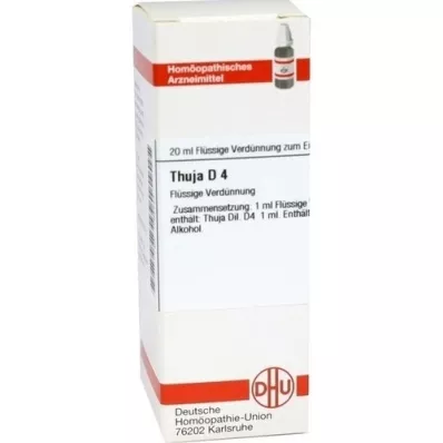 THUJA D 4 dilution, 20 ml THUJA D 4 dilution, 20 ml