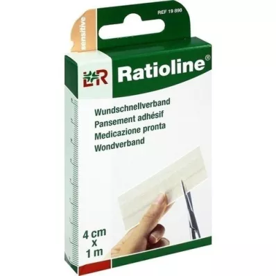 RATIOLINE sensitive quick wound dressing 4 cmx1 m, 1 piece