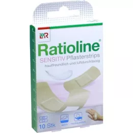 RATIOLINE sensitive plaster strips in 2 sizes, 10 pieces