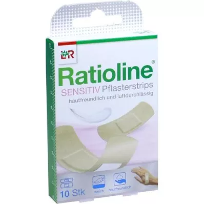 RATIOLINE sensitive plaster strips in 2 sizes, 10 pieces