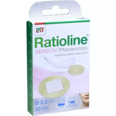 RATIOLINE sensitive plaster strips round, 20 pieces RATIOLINE sensitive plaster strips round, 20 pieces