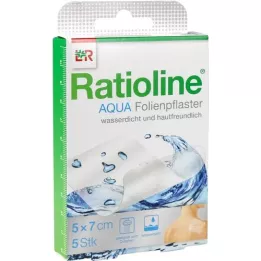 RATIOLINE aqua shower plasters 5x7 cm, 5 pcs
