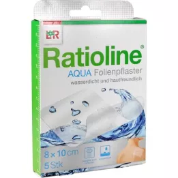 RATIOLINE aqua shower plasters 8x10 cm, 5 pcs