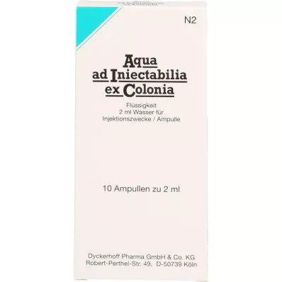 AQUA AD iniectabilia ex Colonia ampoules, 10X2 ml