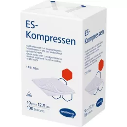 ES-KOMPRESSEN non-sterile 10x12.5 cm 16-fold, 100 pcs