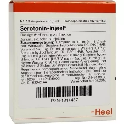 SEROTONIN Injeel ampoules, 10 pcs SEROTONIN Injeel ampoules, 10 pcs