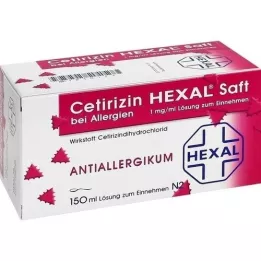 CETIRIZIN HEXAL Juice for allergies, 150 ml