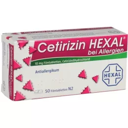 CETIRIZIN HEXAL Film-coated tablets for allergies, 50 pcs