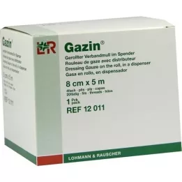 GAZIN Bandage gauze 8 cmx5 m rolled 4 times, 1 piece