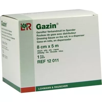 GAZIN Bandage gauze 8 cmx5 m rolled 4 times, 1 piece GAZIN Bandage gauze 8 cmx5 m rolled 4 times, 1 piece