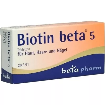 BIOTIN BETA 5 tablets, 20 pcs BIOTIN BETA 5 tablets, 20 pcs
