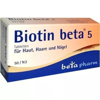 BIOTIN BETA 5 tablets, 50 pcs BIOTIN BETA 5 tablets, 50 pcs