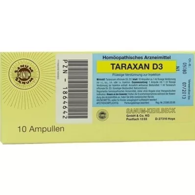 TARAXAN D 3 injection ampoules, 10X1 ml TARAXAN D 3 injection ampoules, 10X1 ml