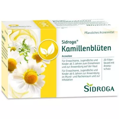 SIDROGA Chamomile flower tea filter bags, 20X1.5 g SIDROGA Chamomile flower tea filter bags, 20X1.5 g