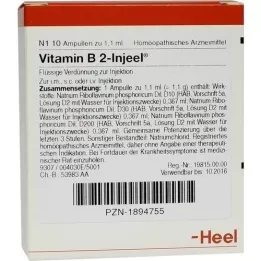 VITAMIN B2 INJEEL Ampoules, 10 pcs