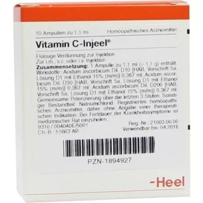 VITAMIN C INJEEL Ampoules, 10 pcs VITAMIN C INJEEL Ampoules, 10 pcs