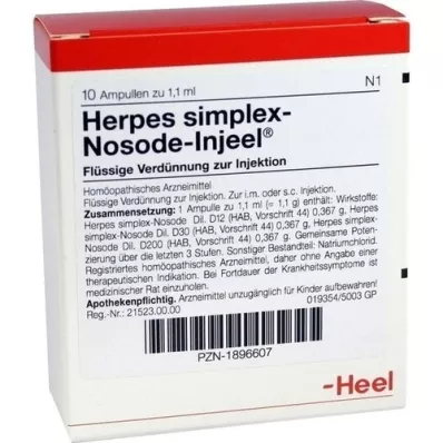 HERPES SIMPLEX Nosode Injeel ampoules, 10 pcs HERPES SIMPLEX Nosode Injeel ampoules, 10 pcs