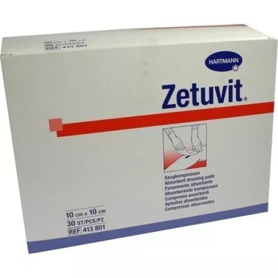 ZETUVIT Suction compresses non-sterile 10x10 cm, 30 pcs