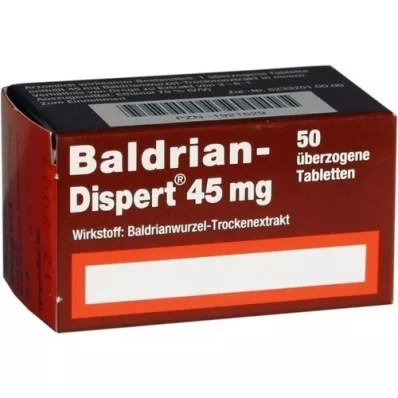 BALDRIAN DISPERT 45 mg coated tablets, 50 pcs