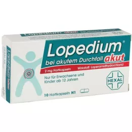 LOPEDIUM acute for acute diarrhea hard capsules, 10 pcs