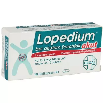 LOPEDIUM acute for acute diarrhea hard capsules, 10 pcs