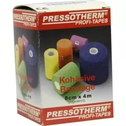 PRESSOTHERM Cohesive bandage 8 cmx4 m red, 1 piece