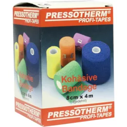 PRESSOTHERM Cohesive bandage 8 cmx4 m yellow, 1 piece