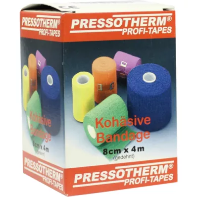 PRESSOTHERM Cohesive bandage 8 cmx4 m yellow, 1 piece PRESSOTHERM Cohesive bandage 8 cmx4 m yellow, 1 piece