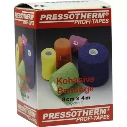 PRESSOTHERM Cohesive bandage 8 cmx4 m blue, 1 pc