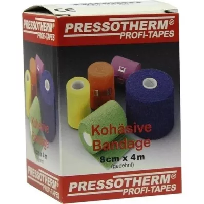 PRESSOTHERM Cohesive bandage 8 cmx4 m blue, 1 pc