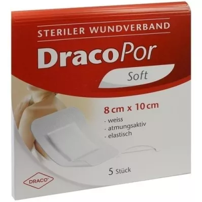 DRACOPOR Wound dressing 8x10 cm sterile, 5 pcs