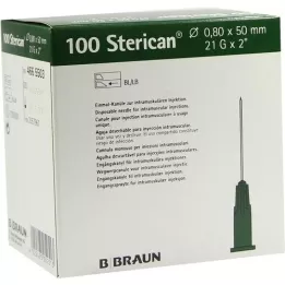 STERICAN Cannulas 21 Gx2 0.8x50 mm, 100 pieces