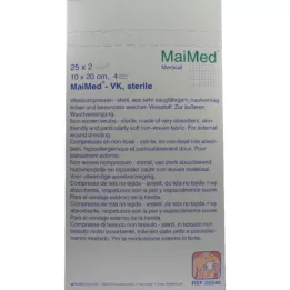 VLIESKOMPRESSEN 10x20 cm sterile, 25X2 pcs