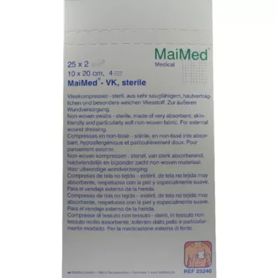 VLIESKOMPRESSEN 10x20 cm sterile, 25X2 pcs