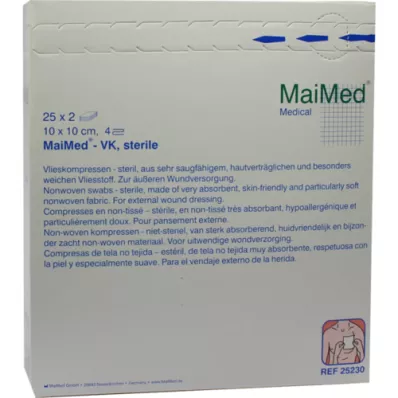 VLIESKOMPRESSEN 10x10 cm sterile, 25X2 pcs